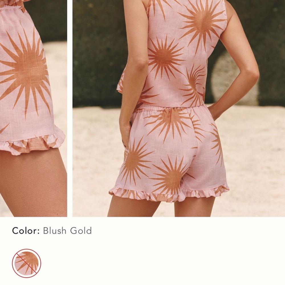 Tiare Hawaii Blush Gold set top and bottoms xs/s